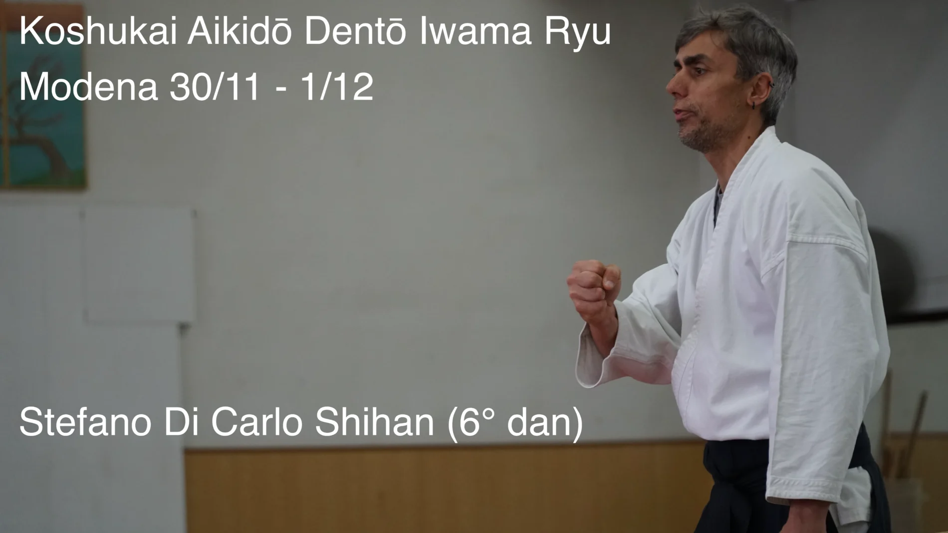 Koshukai Aikidō Dentō Iwama Ryu – Modena 30/11 – 1/12 – Stefano Di Carlo Shihan (6° dan)